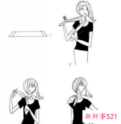 小丝巾简单的系法