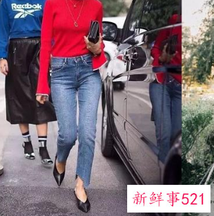 小直筒牛仔裤搭配什么上衣