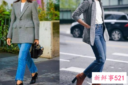 小直筒牛仔裤搭配什么上衣