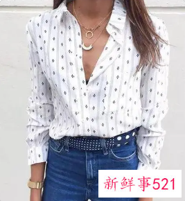 穿衬衫怎么戴项链好看