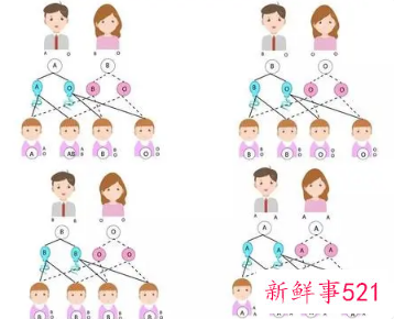 血型遗传规律表顺口溜