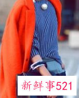 橙色大衣的整体搭配