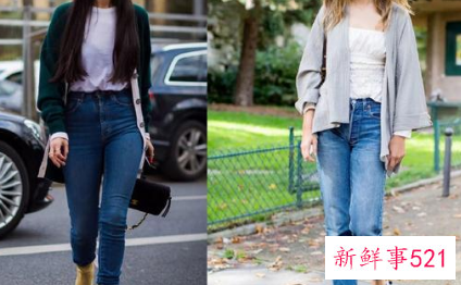 小直筒牛仔裤搭配什么上衣