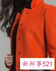 橙色大衣的整体搭配