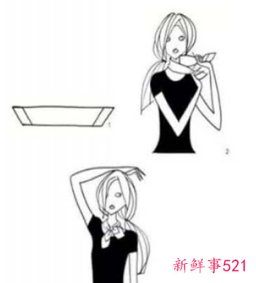 小丝巾简单的系法