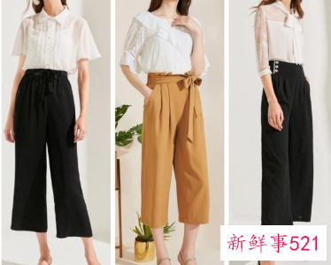 宽腿裤配什么上衣好看