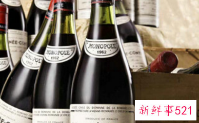 100万一瓶的康帝红酒