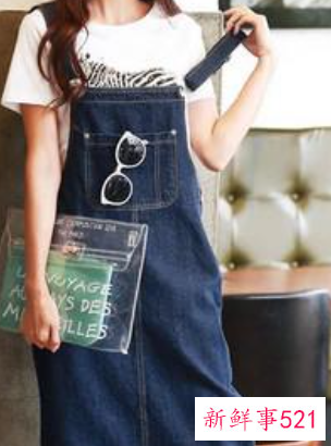 牛仔背带裙女