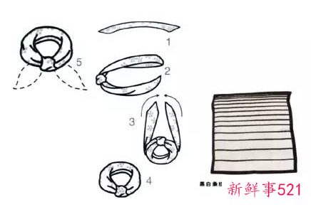方形的丝巾系法图解