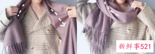 怎么披围巾呢