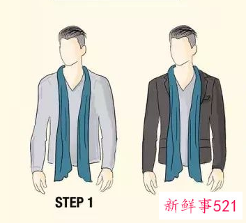 男士围巾的方法