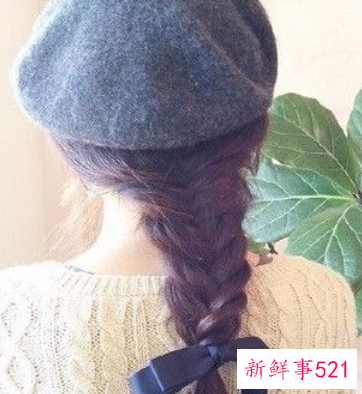 戴帽子怎么编头发好看