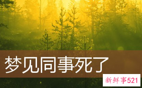 梦见同事死了什么预兆