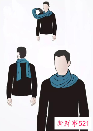 长条丝巾怎么系好看男