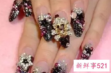 雕花指甲样式图片大全