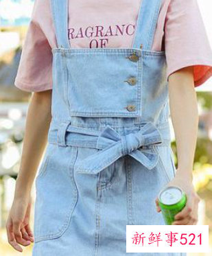 牛仔背带裙女