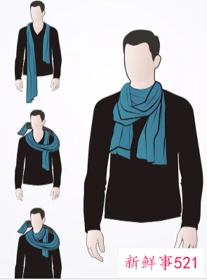 长条丝巾怎么系好看男