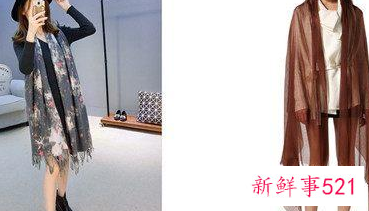 丝巾系成衣服法