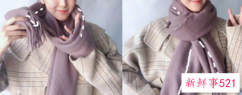 怎么披围巾呢