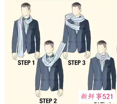 男士围巾的方法
