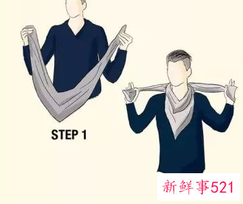 男士围巾的方法