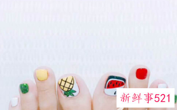 脚趾甲颜色美甲新款夏天