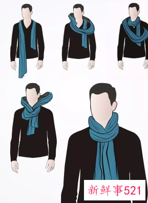 长条丝巾怎么系好看男