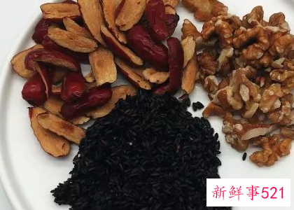黑米核桃红枣粥的功效与作用