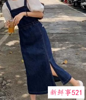 牛仔背带裙女