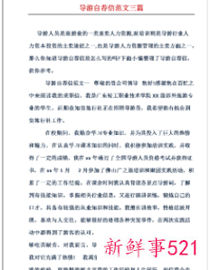 导游自荐信800字