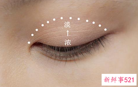 初学者淡妆眼影画法