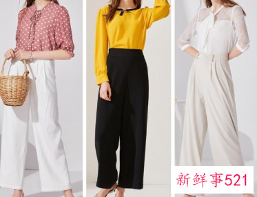 宽腿裤配什么上衣好看