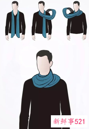 长条丝巾怎么系好看男