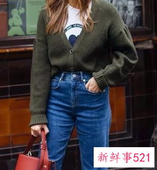 短款开衫搭配图片