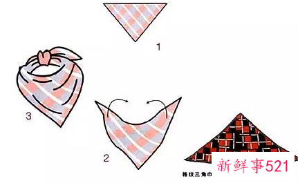 方形的丝巾系法图解