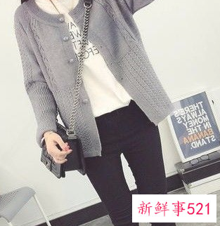 短款开衫搭配图片