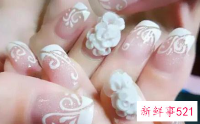 雕花指甲样式图片大全