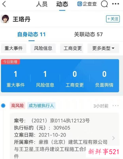 王珞丹被强制执行怎么回事