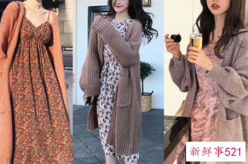 短款开衫搭配图片