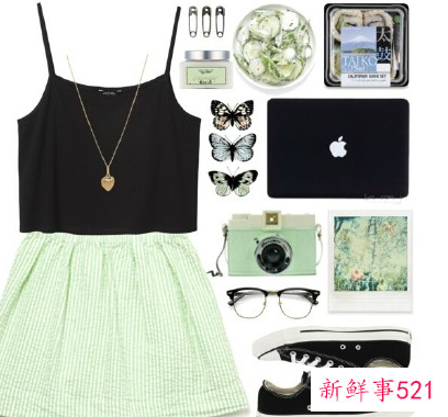 墨绿色半身裙搭配