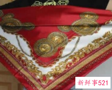 丝巾系成衣服法