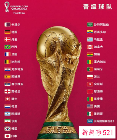 FIFA公布2022世界杯分组抽签嘉宾