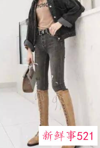 矮个子过膝长靴搭配衣服