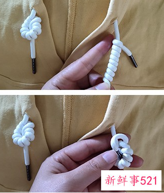 衣服两边绳子系法图解