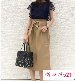 半身裙子的搭配图片