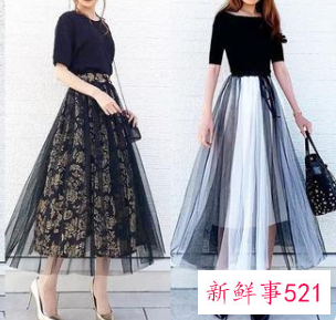 半身裙子的搭配图片