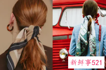 小方巾脖子上的系法