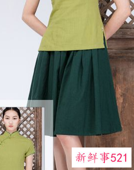 墨绿色的半身裙怎么搭配
