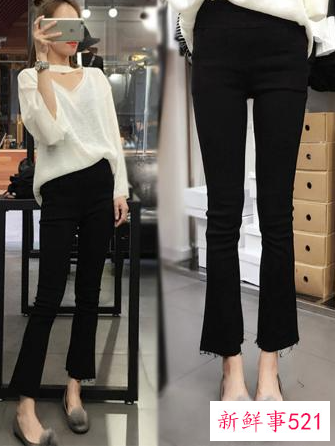 黑色打底上衣配什么裤子