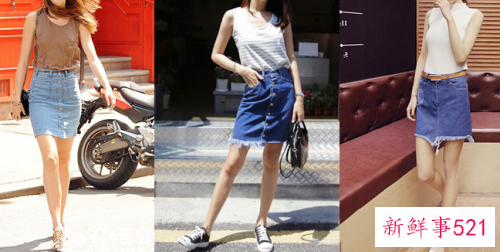 半身牛仔裙怎么搭配